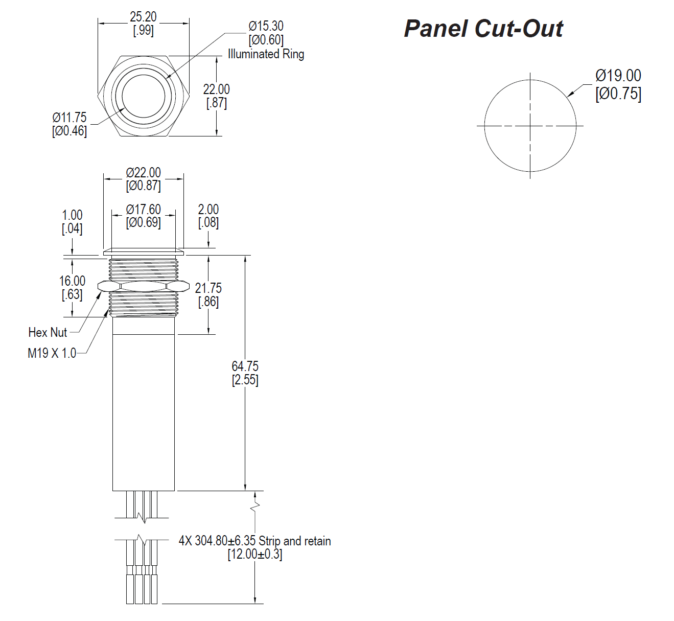 CIT SS1 19mm Anti-Vandal Switch is IP68